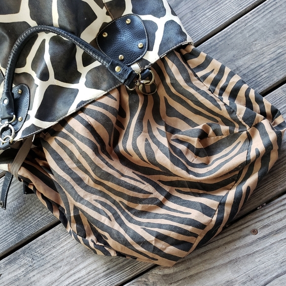 Animal print totes brown white - Picture 8 of 13